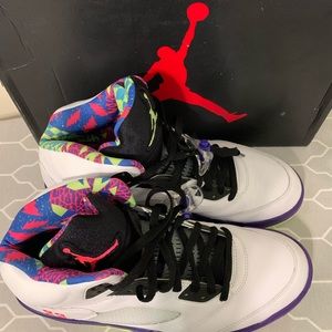 Jordan 5 Retro…AKA White Ghost Green Court Purple.. original box original laces